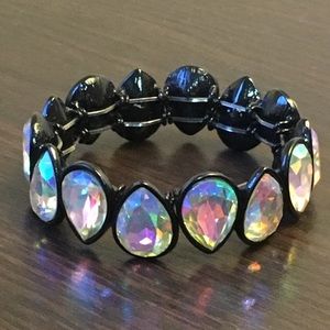 Brand New Iridescent Mixed Stone Stretch Bracelet